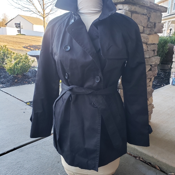 Gently used black Coach coat - Picture 1 of 11